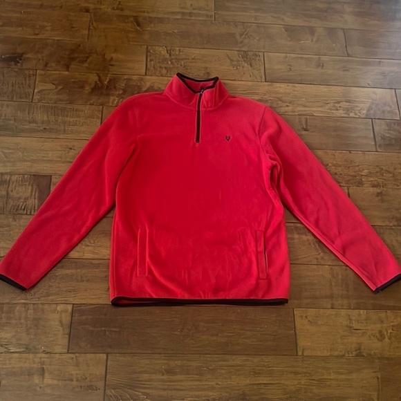 NWOT Prince and Fox 1/4 Zip Red Fleece Pullover Turtleneck Size M - Picture 2 of 9